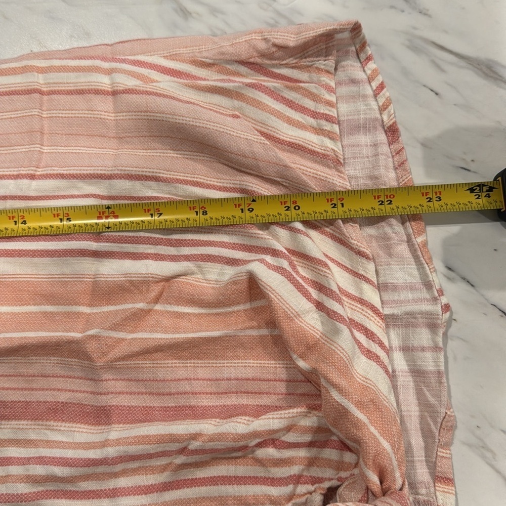 PLUS SIZE Como Vintage Pink and Cream Striped Blouse size XXL - Picture 9 of 9